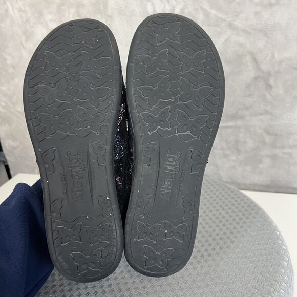 Alegria Glee Comfort Shoes Womens 39 US 9 Black Leather Swirl Slip On Comfort - Picture 12 of 13